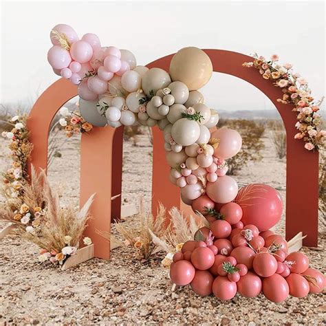 Pcs Blush Balloons Garland Arch Kit Macaron Red Pink And Etsy