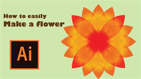 How To Make Flower Easily On Adobe Illustrator Flower Tutorial Adobe