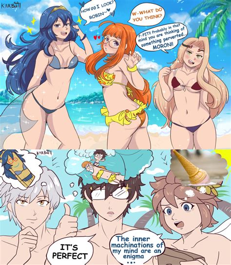 Rule 34 3boys 3girls Ass Beach Bikini Blue Eyes Blue Hair Blue Swimsuit Breasts Crossover Ed