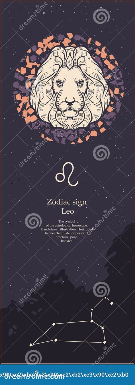 Segno Leo Dello Zodiaco Il Simbolo Dell Oroscopo Astrologico Fronte