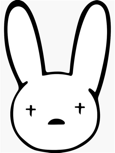 "Bad Bunny Sticker Best Quality - Bad Bunny Logo Decal x100PRE" Sticker ...