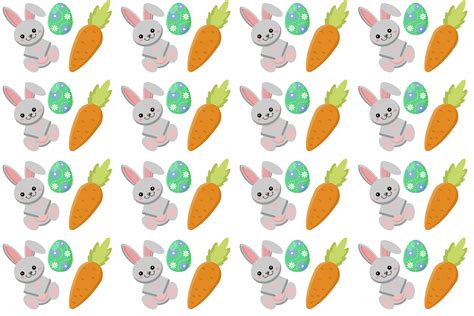 Bunny And Carrot Easter Pattern Graphic By Alifart Smg Creative Fabrica