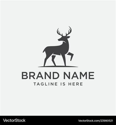 Deer Logo Design Royalty Free Vector Image Vectorstock