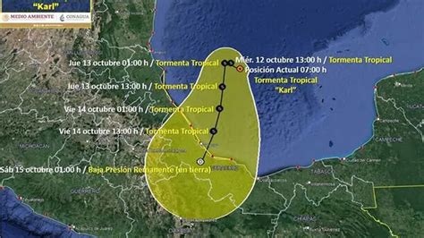 Tormenta Tropical Karl Avanza Hacia El Pa S Sta Es Su Trayectoria