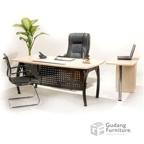 Jual Meja Kerja Kantor Direktur Modern Minimalis Aditech Fd Shopee