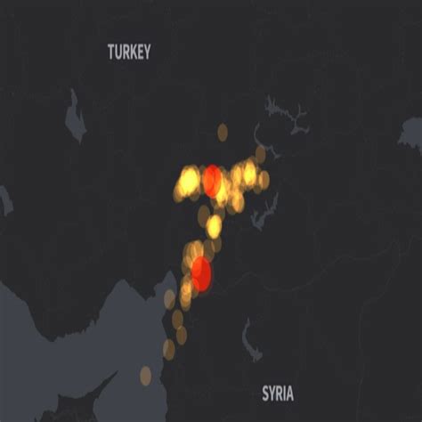 Mapa De Las M S De R Plicas Del Terremoto Entre Turqu A Y Siria