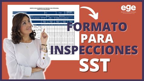 Qué contiene el FORMATO de INSPECCIONES de SST YouTube