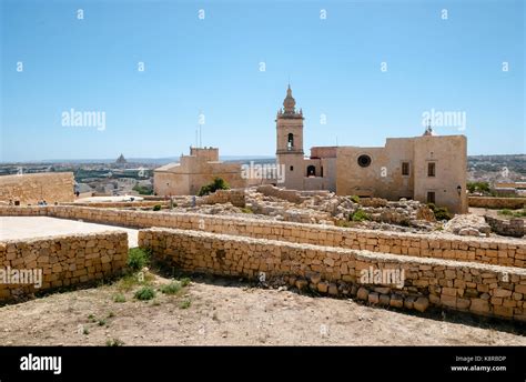 Mittelalterliche Zitadelle Auf Der Insel Gozo Malta Stockfotografie