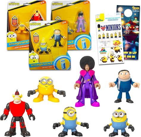 Minions Mini Figures 5 Pack Despicable Me Toy Bundle With