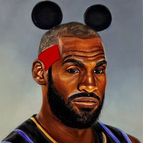 Facial Portrait Of Lebron James Lebron James Dressed Stable