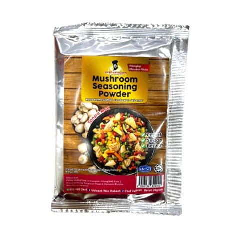 CHEF USTAZAH MUSHROOM SEASONING POWDER SERBUK PERASA CENDAWAN 20G Lazada