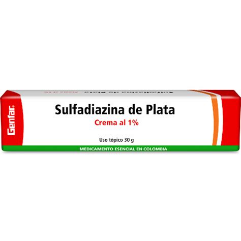 Sulfadiazina De Plata Genfar 1 Crema Tubo X 30 Gr