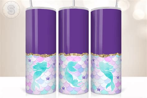 Purple Glitter 20Oz Tumbler Wrap Png Graphic By Sunshine Design