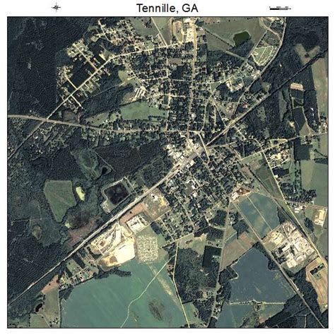 Aerial Photography Map of Tennille, GA Georgia