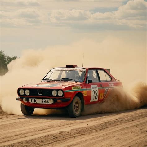 Premium Photo A Red And Black Race Car With The Number On The Front