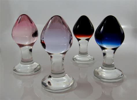 Small Blue Glass Color Fade Rosebud Butt Plug Sex Toy Etsy