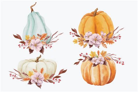 Watercolor Pumpkin Vector Art, Icons, and Graphics for Free Download