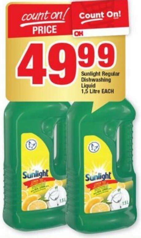 Sunlight Regular Dishwashing Liquid L Offer At Ok Foods