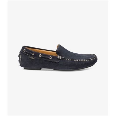 Loake Mens Donington Driving Shoe In Navy Suedeparkinsons Lifestyle