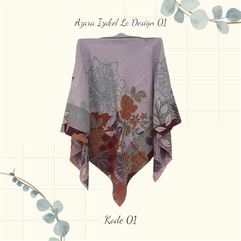 Reya Hijab Voal Motif Quadrilateral Azara Lasercut Premium Hijab