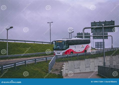 Cork International Airport Bus Arriving At The Airport Editorial Stock