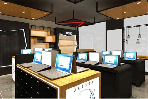 High End Laptop Display Showcases Retail Shop Decoration