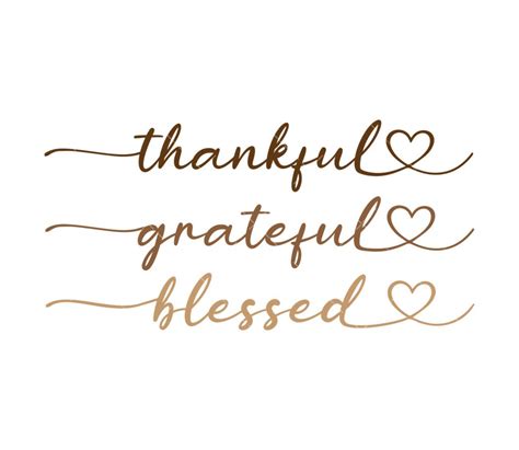 Thankful Grateful Blessed SVG PNG PDF Inspirational SVG