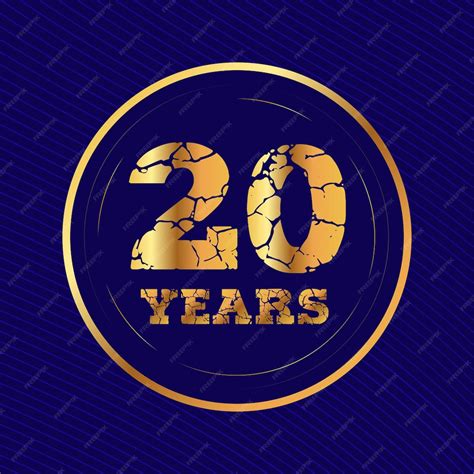 Premium Vector 20 Years Anniversary Celebration Number Vector Template Design Illustration