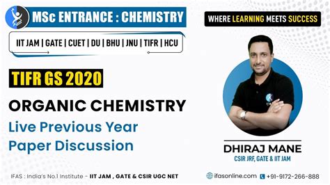 Live Previous Year Paper Discussion Tifr Gs Organic Chemistry