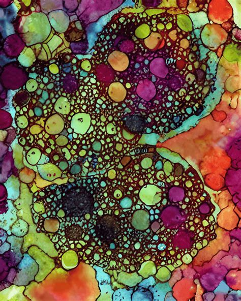 Earth Tone Alcohol Ink Art With Cells Creative Fabrica