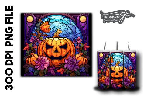 Pumpkin Stain Glass Background 06 Graphic By Glamousitasublimation · Creative Fabrica