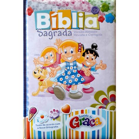 B Blia Sagrada Rc Infantil Rosa Luxo Turminha Da Gra A Recomendado