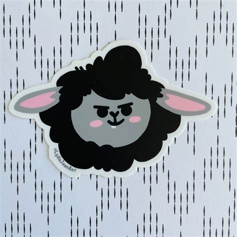 Black Sheep Vinyl Sticker Sheep Sticker Sheep Vinyl Etsy