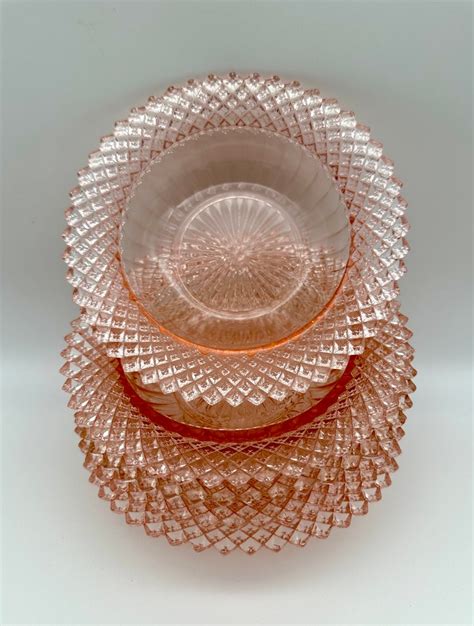 Vintage Pink Bowls Anchor Hocking Miss America Pink Depression Glass