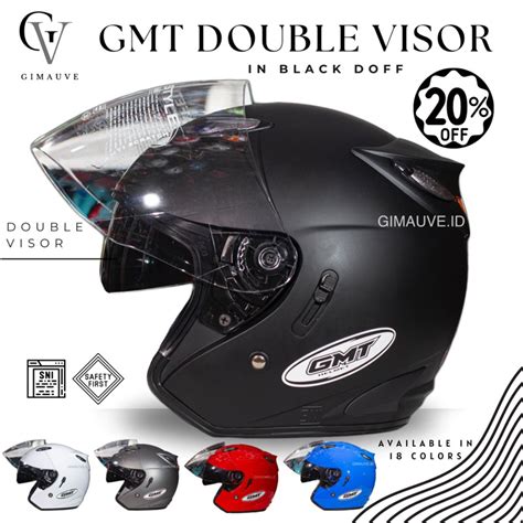 Jual Helm Half Face Gmt Double Visor Original Sni Busa Knock Down