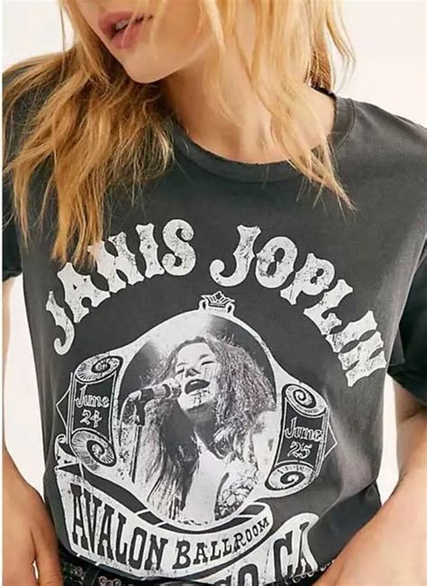 Janis Joplin Graphic Tshirt Boho Summer Clothing Vintage Etsy