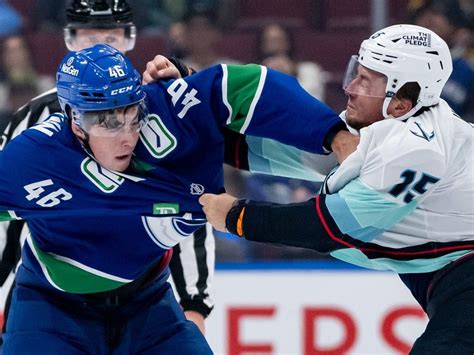 Canucks Sammy Blais Tries To Move Meter As Canucks Win 3 1 Over Kraken