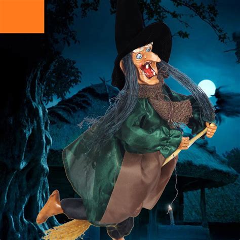 AZZAKVG Hanging Laughing Witch Halloween Green Resin Decor Ornaments ...