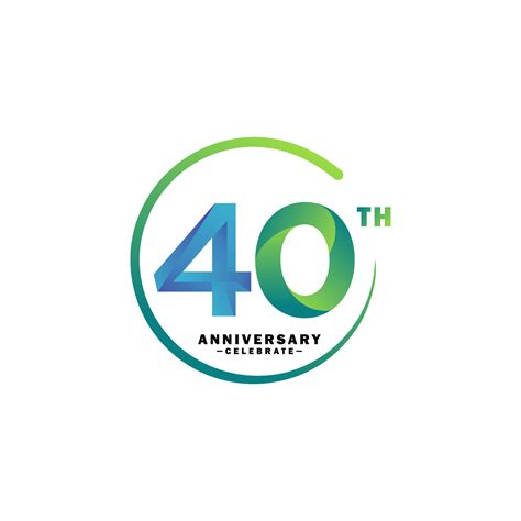 40 Years Anniversary Logo Anniversary Emblems 40 In Anniversary Concept Template Design