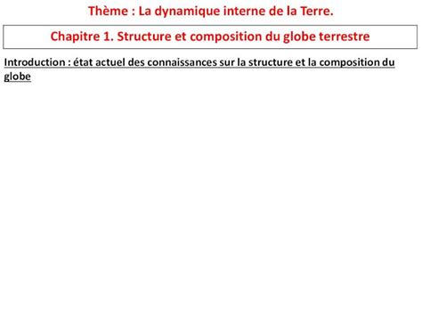 Pdf Th Me La Dynamique Interne De La Terre Chapitre Th Me La