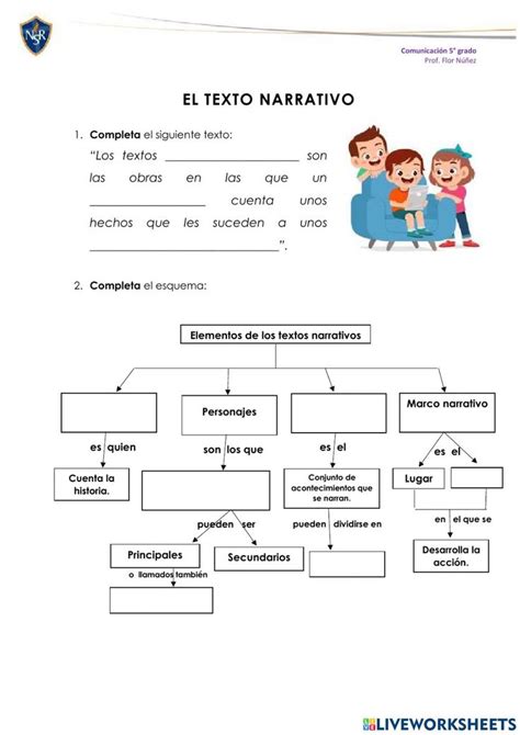 Elementos De La Narración Interactive Exercise Activities School