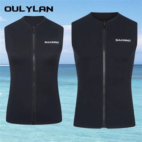 Oulylan Traje De Neopreno De 3MM Para Hombre Chaqueta Sin Mangas Con