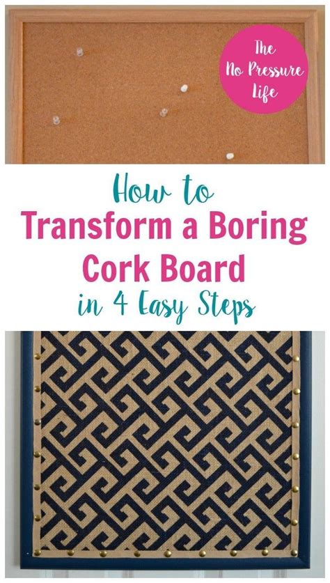 Cork Board Makeover With Fabric An Easy Diy Project In Just Steps