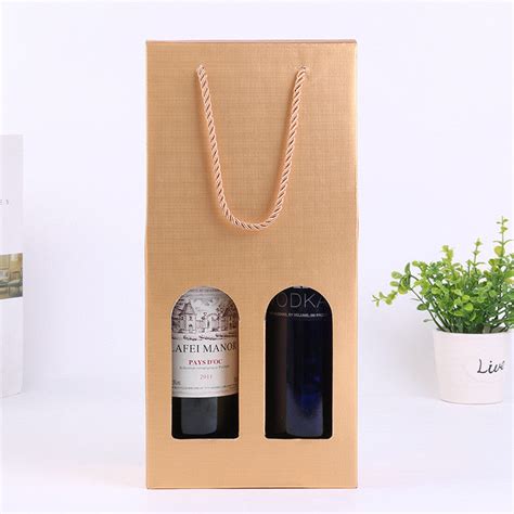 Recyclable Cardboard Wine Boxes 2 Bottle Wine T Box Well Sealing