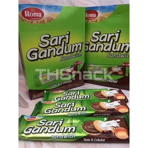 Jual Roma Sari Gandum Sandwich Coklat 1 Box Isi 12 Pcs Shopee Indonesia