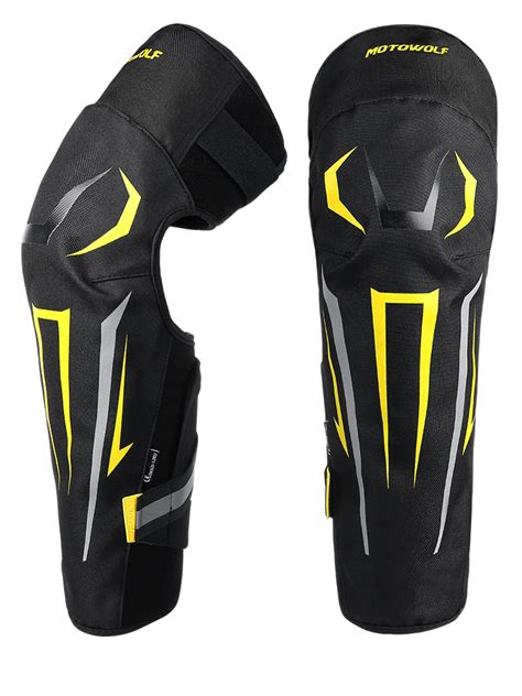 Ripley RODILLERAS LARGAS PARA MOTOCICLISMO MOTOWOLF 1033 NEGRO AMARILLO