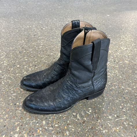 Tecovas The Wade Smooth Ostrich Roper Boot Men Gem