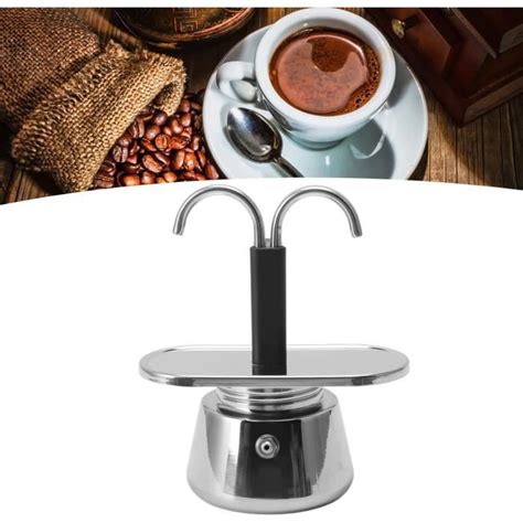 Cafetière Moka 2 Tasses 100ML Moka Pot Double tête en Acier Inoxydable