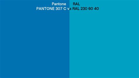 Pantone 307 C Vs Ral Ral 230 60 40 Side By Side Comparison