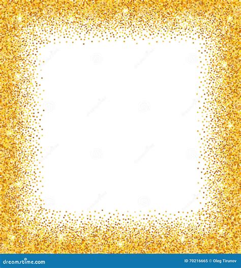 Abstract Golden Frame With Sparkles On White Background Stock Vector